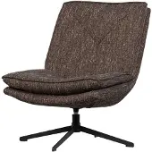 Woood Milaro Draaifauteuil - Polyester - Bruin Melange - 88x75x94