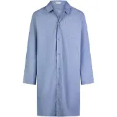 Seidensticker Pyjama lang 'Classic Fil a Fil' blauw