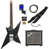 Fazley Ninja Star Stealth Black elektrische gitaar starterset