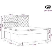vidaXL Boxspringbed met matras, donkergrijs, 200 x 200 cm, fluweel