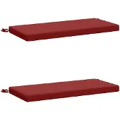 vidaXL Bankkussens SOEST 2 st 100% Polyester Wijnrood 60 x 40 x 5 cm