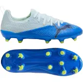 Puma Ultra 7 Match Gras / Kunstgras Voetbalschoenen (MG) Kids Lichtblauw Blauw Lime