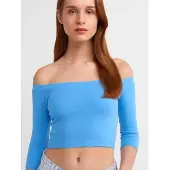 Dilvin Dames Off-shoulder Crop Blouse