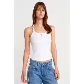 Dilvin Slim Fit Geribbelde Brei Top
