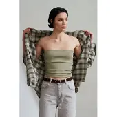 Dilvin Strapless Bodycon Bandeau Blouse