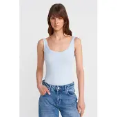 Dilvin Mouwloos Geribbeld Katoenmix Bodysuit