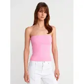Dilvin Strapless Slim-fit Jersey Blouse