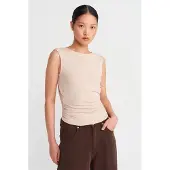 Dilvin Dames Slim-fit Cut-out Cropped Blouse