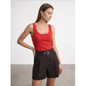 Dilvin Slim Fit Mouwloze Jersey Cami Blouse