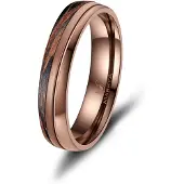 MARRYA Ring 'Ehering CB-01 Carbon-Bronze' bruin gemêleerd