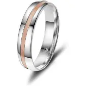 MARRYA Ring 'SI-22 Ehering aus Silber' rose-goud