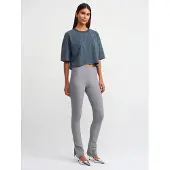 Dilvin High-waisted Flared Leggings met Split