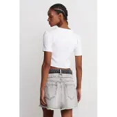 Dilvin Dames Midi Taille Mini Denim Rok