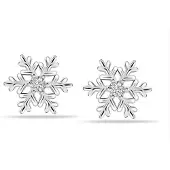 Bibei Dames Sneeuwvlok Oorbellen in 925 Sterling Zilver BIPE035