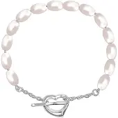 Bibei Damenarmband met Ovale Parel in 925 Sterlingsilver BIPU018