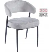 FurniTex Perfect Harmony 82 - Eetkamerstoel - Grijze stoffen bekleding - Pocketveringzitting