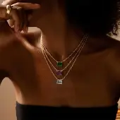 Yehwang Elara - Geboortesteen Ketting – Stainless Steel - Jewellery by Mae