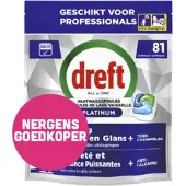 Dreft 3x Vaatwastabletten Pro Platinum Regular 81 Stuks