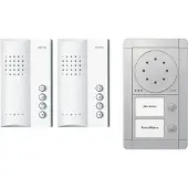Ritto RGE1891420 Complete set voor Deurintercom Kabelgebonden Tweegezinswoning Zilver, Wit