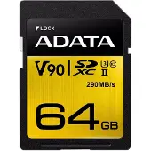 ADATA SDXC UHS-II CL10 U3 64GB SD V90 4K/8K