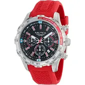 Nautica Analoog horloge rood / zwart / zilver