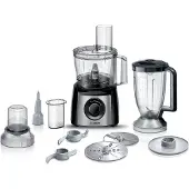 Bosch MCM3531M MultiTalent 3 - Keukenmachine - 800W - Foodprocessor - Veiligheidsdeksel - Zwart/RVS