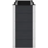 vidaXL Verhoogde plantenbak Zwart 200 x 50 x 91 cm WPC en Aluminium
