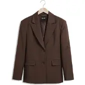 Alix The Label Dames Blazers Ladies Woven Fitted Blazer - Bruin - Maat M