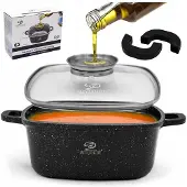 Meyerhoff Marmere Vierkante Pan met Deksel en Aromadiffuser 20cm