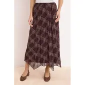 Trendyol Modest Dames Meerkleurig Ruitpatroon Maxi A-lijn Modest Rokken