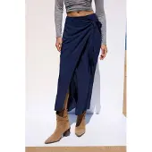 Trendyol TRENDYOLMİLLA Dames Donkerblauw Effen Midi Sarong Rokken