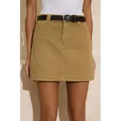 Trendyol TRENDYOLMİLLA Dames Bruin Effen Kort / Mini Kokerrok- rok Rokken