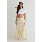 Trendyol TRENDYOLMİLLA Dames Donkerblauw Bloemen Maxi A-lijn Skater Rokken