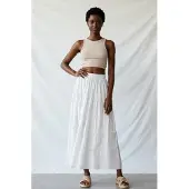 Trendyol TRENDYOLMİLLA Dames Wit Effen Maxi Skater Rokken