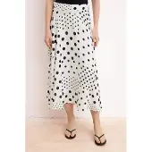 Trendyol TRENDYOLMİLLA Dames Wit Stippen Maxi A-lijn Rokken