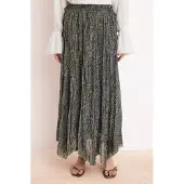 Trendyol Modest Dames Meerkleurig Etnisch patroon Maxi Skater Modest Rokken
