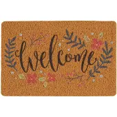 Mazovia Woonmat Deurmat 45x75cm Bloemen Welkom Waterdicht
