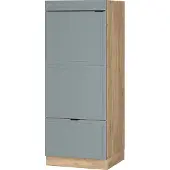 Vicco Hoge kast Fame-Line Licht blauw-grijs/Goudkleurig Eiken 60 cm, Model 50897