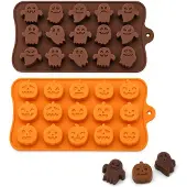 Famanu – Siliconen malset met pompoen en spookmotieven voor Halloween
