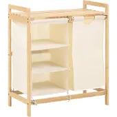 Beliani TOROTAL - Wasmand - Lichtbruin/Wit - Bamboe