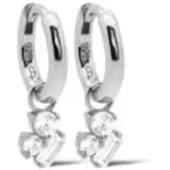 Karma Symbols oorbel Zirconia Mini Disc M2843 zilver