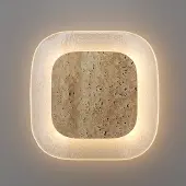 Maytoni LED-wandlamp Tavo, crème / amber, Woon-/ Eetkamer, Glas, Modern, LED wandlamp