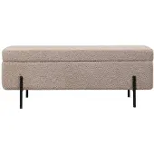 Giga Meubel Opbergbank Jari Taupe Bouclé 110cm