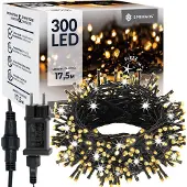 Springos Kerstverlichting | 15 m | 300 LED | Warm Wit + Koud Wit| Inclusief Flitsfunctie
