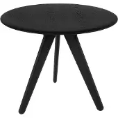 Tom Dixon Groove Eettafel Ø90 Cm Zwart - Eettafels & bartafels Eiken Black - SLRT01BL