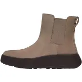 FitFlop Women F-Mode Suede Flatform Chelsea Boots Taupe-Schoenmaat 41