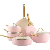 Greenpan Pannenset Padova Blush Pink Met Keramische Antikleeflaag (10-delig)