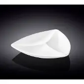 Wilmax Serveerblad 24 cm, 3-Vaks, Porselein Wit WL-992585/A