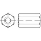 Toolcraft 1067136 Lange zeskantmoeren M24 DIN 6334 RVS A4 10 stuk(s)