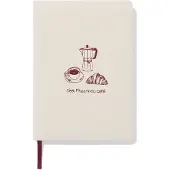 HEMA Notitieboek A5 Gelinieerd Canvas Croissant (gebroken wit)
